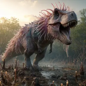 Sea anemone + Tyrannosaurus rex